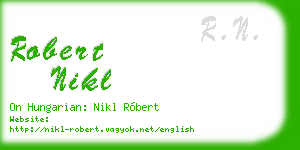 robert nikl business card