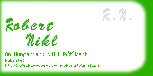 robert nikl business card